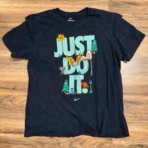 Nike Black Tee with Playful Graphic